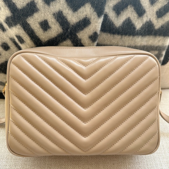 $1690 Auth Saint Laurent Lou Camera Bag in Dark Beige - Picture 2 of 6